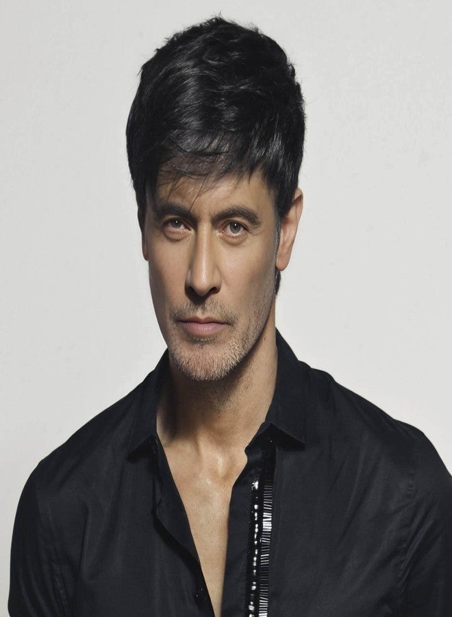 MIMAN Men's Short Black Human Hair Wigs Mens Layered Straight Natural Hair Wig Mens Wig Short Hair Replacement Wigs for Male Daily Wear - Image 1